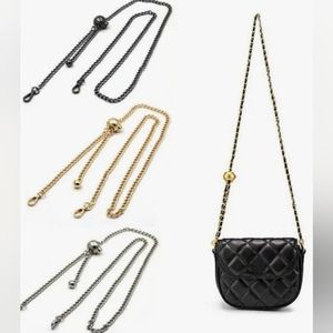 Three unbranded adjustable purse chains